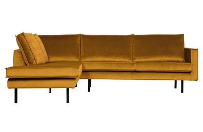 BePureHome - Ecksofa Rodeo Samt, links Ocker