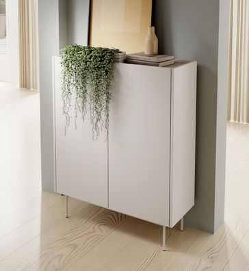 AX LIVING Kommode Schmal Hoch „Orchis KD97“ - 97 cm Breite, Modern in Kaschmir