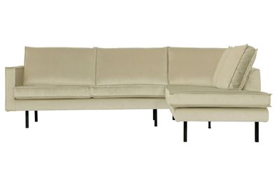BePureHome - Ecksofa Rodeo Samt, rechts Pistazie