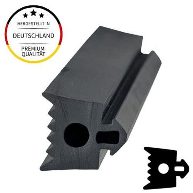 Verglasungsdichtung Glasanlagedichtung Glasgummi Gummidichtung Farbe: Schwarz