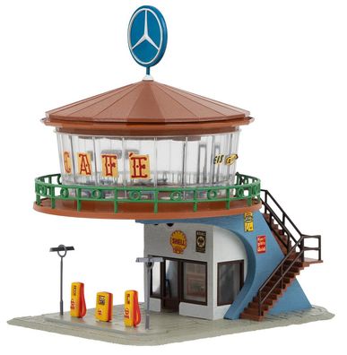 Faller H0 109214 B-214 Gebäude-Bausatz "Auto-Rast" Tankstelle mit Café