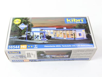 Kibri H0 38544 Gebäude Bausatz historische ARAL Tankstelle / LED Licht * NEU*