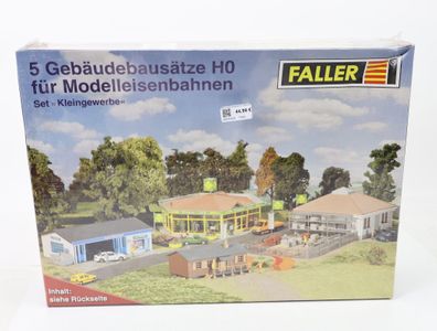 Faller H0 Gebäude-Bausatz Set "Kleingewerbe" 5-tlg. Baustoffhandel Werkstatt etc