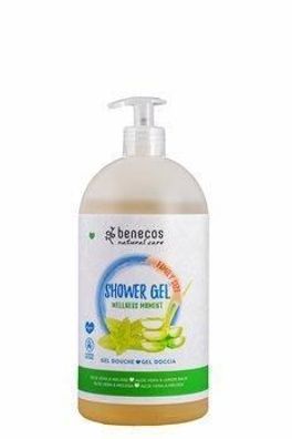 benecos 3x benecos Natural Shower Gel FAMILY SIZE Wellness Moment Aloe Vera