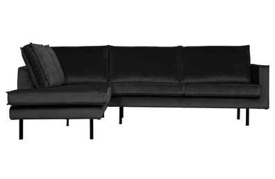 BePureHome - Ecksofa Rodeo Samt, links Anthrazit