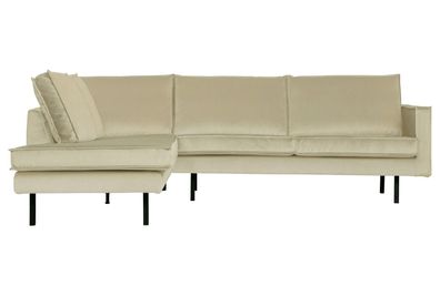BePureHome - Ecksofa Rodeo Samt, links Pistazie