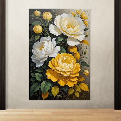 Schöne Blumen Kunst Bild, Wandbild Deko Leinwand, Acrylglas oder Poster l87