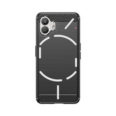 Schwarzes Silikon-Carbon Case fuer Nothing Phone 2