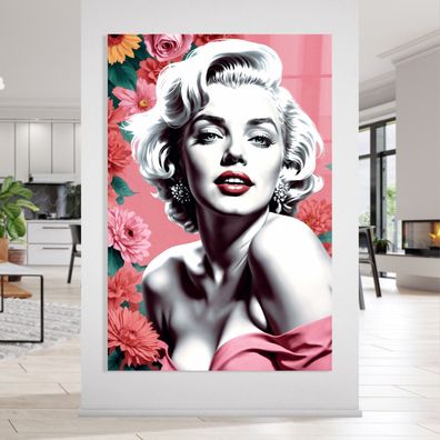 Marilyn Monroe, Popsängerin Kunst Bild, Wandbild Leinwand, Acrylglas oder Poster
