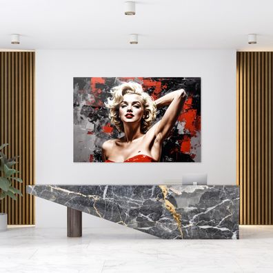 Marilyn Monroe, Popsängerin Kunst Bild, Wandbild Leinwand, Acrylglas oder Poster hh5
