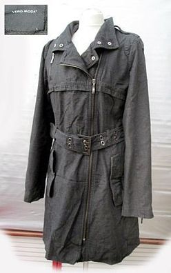 Gr. L / 38 * dunkelgrauer Mantel von Vero Moda - wie Jeans - gefüttert