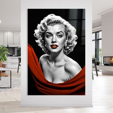Marilyn Monroe, Popsängerin Kunst Bild, Wandbild Leinwand, Acrylglas oder Poster f3h