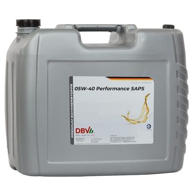 DBV 5W-40 Performance SAPS 20-Liter-Kanister