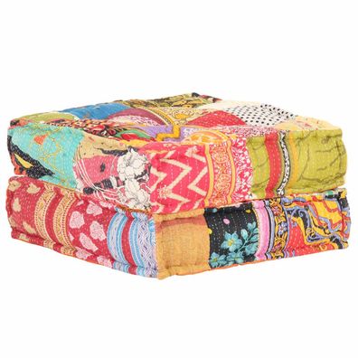 vidaXL Pouf 60x70x36 cm Patchwork Stoff