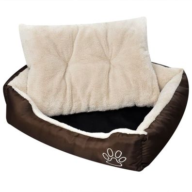 vidaXL Warmes Hundebett mit Polsterkissen S