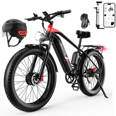 Elektrofahrrad DUOTTS F26 1500W Dual Motor Samsung 20AH 55km/ h smarter Helm