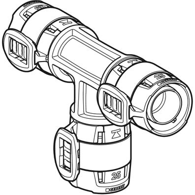 GE FlowFit T-Stück egal PPSU, d63