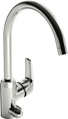 HA EHM Küchenarm. m. Spülm. ventil Hansapinto 4514 Ausld. 213 mm DN15 chr