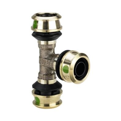 Viega T-Stück mit SC Raxofix 5318 in 63mmx25mmx63mm Siliziumbronze
