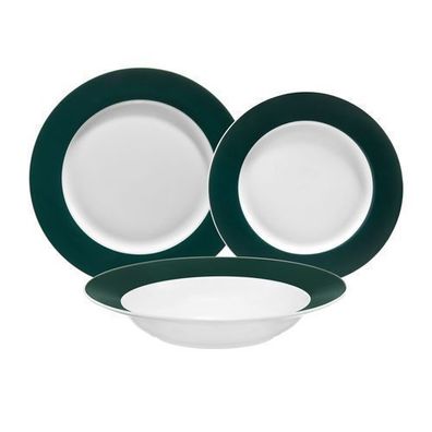Tafelservice Geschirrset Aura Green 18 Tlg. Ambition