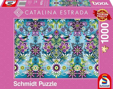 Schmidt Spiele Puzzle 59587 Catalina Estrada, Blauer Sperling, 1000 Teile