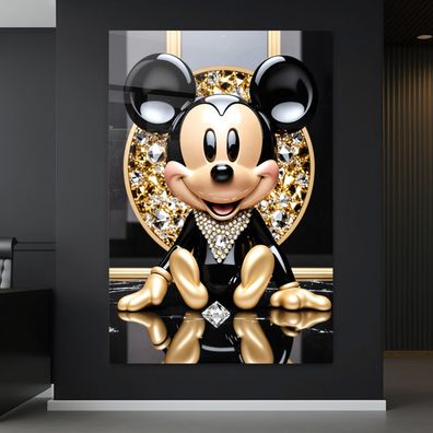 Micky Maus Kunst Bild, Wandbild Leinwand, Acrylglas oder Poster