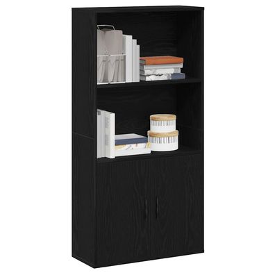 vidaXL Bücherregal Schwarz Eichen-Optik 60x24x120 cm Holzwerkstoff