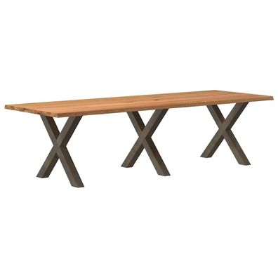 vidaXL Esstisch Hellbraun 280x100x74 cm Massivholz Eiche Rechteckig
