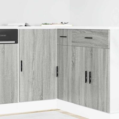 vidaXL Spülenunterschrank Grau Sonoma Holzwerkstoff