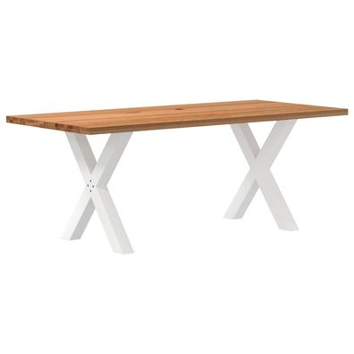 vidaXL Esstisch Hellbraun 200x90x74 cm Massivholz Eiche Rechteckig