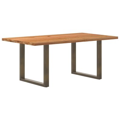 vidaXL Esstisch Hellbraun 180x100x74 cm Massivholz Eiche Rechteckig