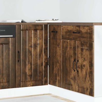 vidaXL Spülenunterschrank Lucca Räuchereiche Holzwerkstoff