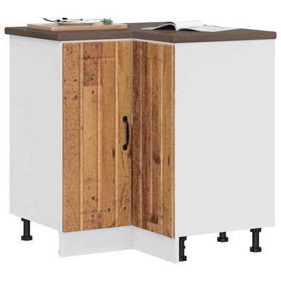 vidaXL Küchen-Eckunterschrank Lucca Altholz-Optik Holzwerkstoff