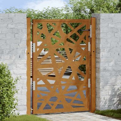 vidaXL Gartentor 105x130 cm Wetterfester Stahl Lichtdesign