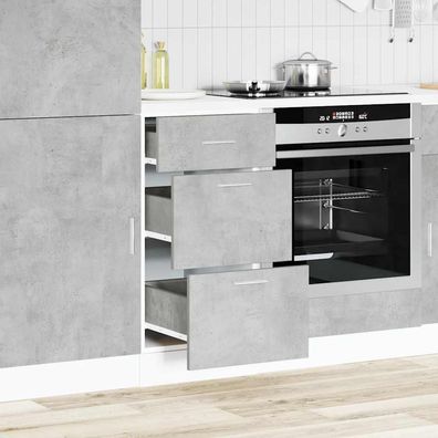 vidaXL Unterschrank Betongrau 40x46x81,5 cm Holzwerkstoff