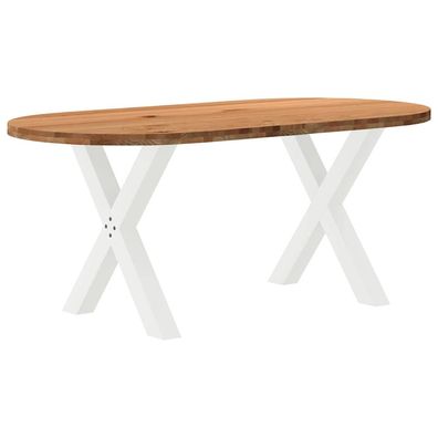 vidaXL Esstisch Hellbraun 180x90x74 cm Massivholz Eiche Oval