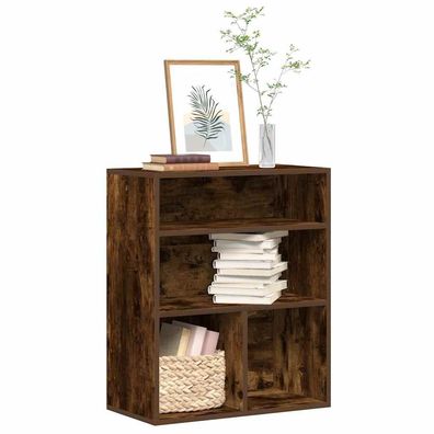 vidaXL Bücherregal Räuchereiche 60x30x71,5 cm Holzwerkstoff