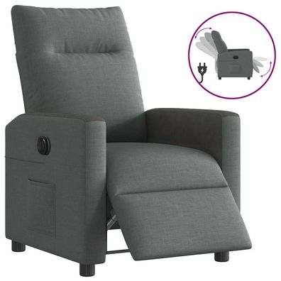 vidaXL Relaxsessel Elektrisch Dunkelgrau Stoff