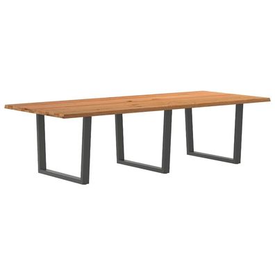 vidaXL Esstisch mit Baumkanten 280x120x74 cm Massivholz Eiche