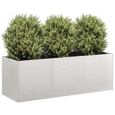 vidaXL Pflanzkübel 120x40x40 cm Edelstahl