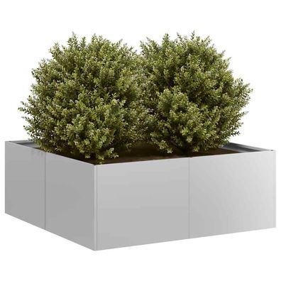 vidaXL Pflanzkübel 80x80x30 cm Verzinkter Stahl