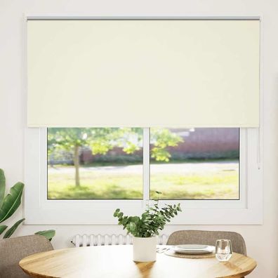 vidaXL Verdunkelungsrollo Cremeweiß 150x130cm Stoffbreite 146,6cm