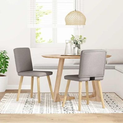 vidaXL Esszimmerstühle 2 Stk. Taupe Stoff