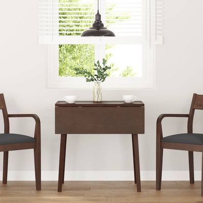 vidaXL Esstisch Braun Massivholz Gummibaumholz