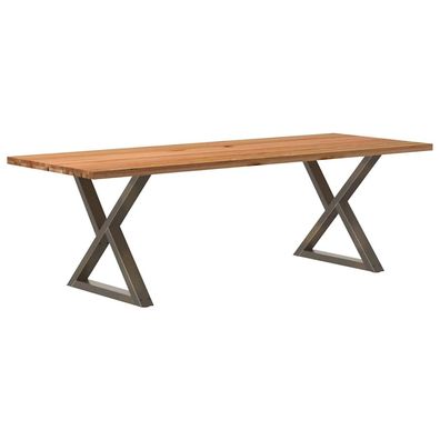 vidaXL Esstisch Hellbraun 240x90x74 cm Massivholz Eiche Rechteckig