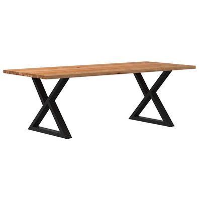 vidaXL Esstisch Hellbraun 240x100x74 cm Massivholz Eiche Rechteckig