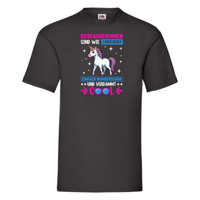 Bussfahrerinen sind wie einhorner | Einhorn | Bussfahrerin v2 T-Shirt Schwarz