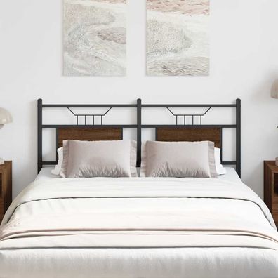 vidaXL Kopfteil Braun Eichen-Optik 137 cm Holzwerkstoff und Stahl