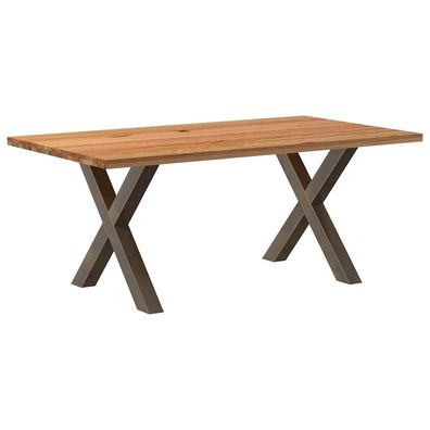 vidaXL Esstisch Hellbraun 180x100x74 cm Massivholz Eiche Rechteckig