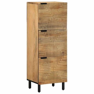 vidaXL Highboard Braun 40x33x110 cm Massivholz Mango